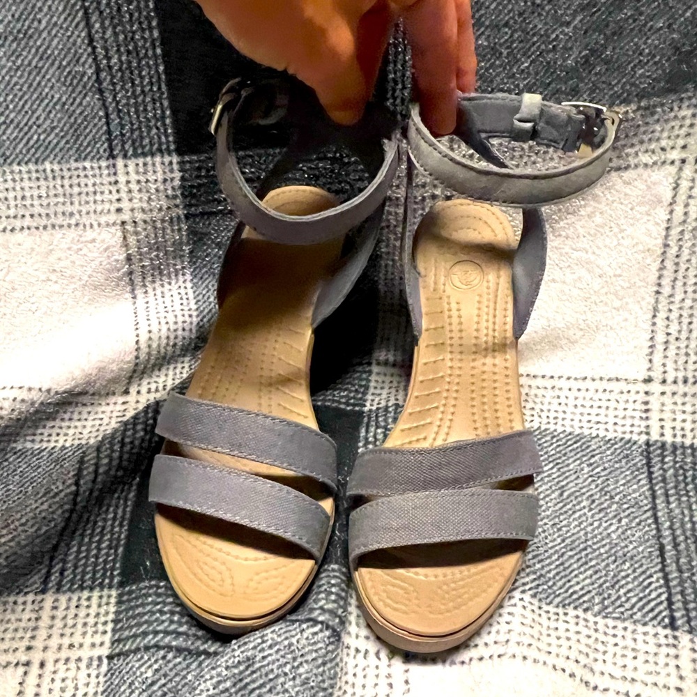 Crocs Leigh II ankle strap wedge sandal